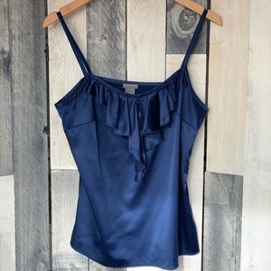 Ann Taylor | Sexy Satin Sapphire Tank